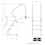 Échelle en Acier d'Accès Facile pour Piscine Enterrée EIE30.
