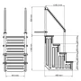 Échelle Synthétique Accès Facile pour Piscine Enterrée EPE30